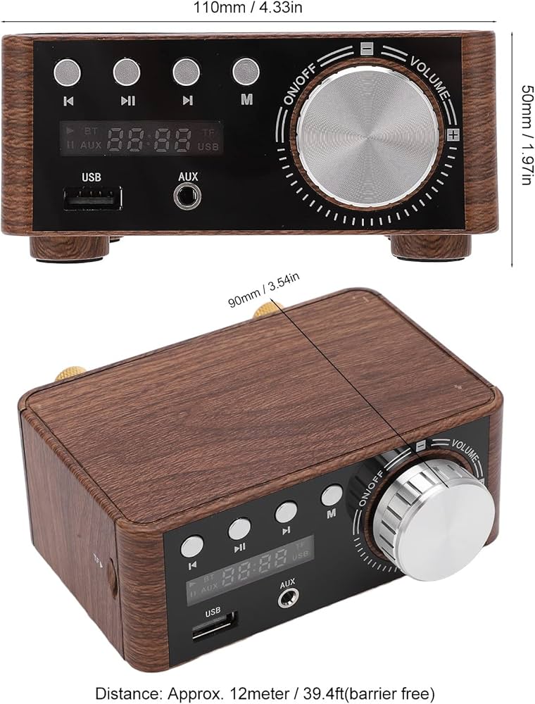 ワイヤレスデジタルアンプ Nobsound Bluetooth 5.0 HiFi パワーアンプ ステレオ デジタルアンプ